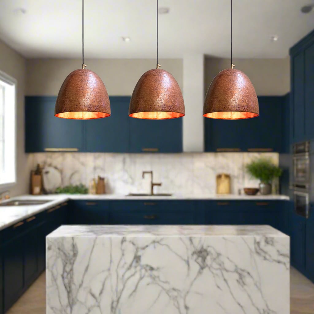 Kitchen Island Copper Pendant Light – Moroccan Interior