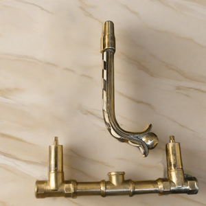 Brass Wall Mount Faucet installation kit with valve 