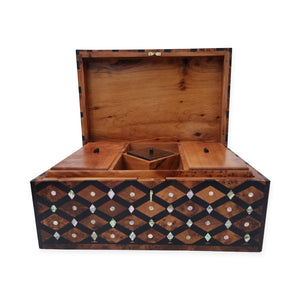 Elegant Thuya Wood Jewelry Box - Moroccan Interior