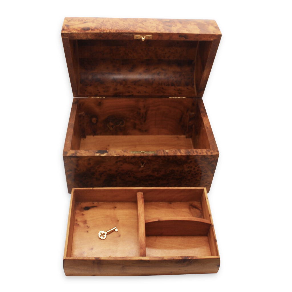 Handcrafted Thuya Wooden Jewelry Box - Moroccan Interior