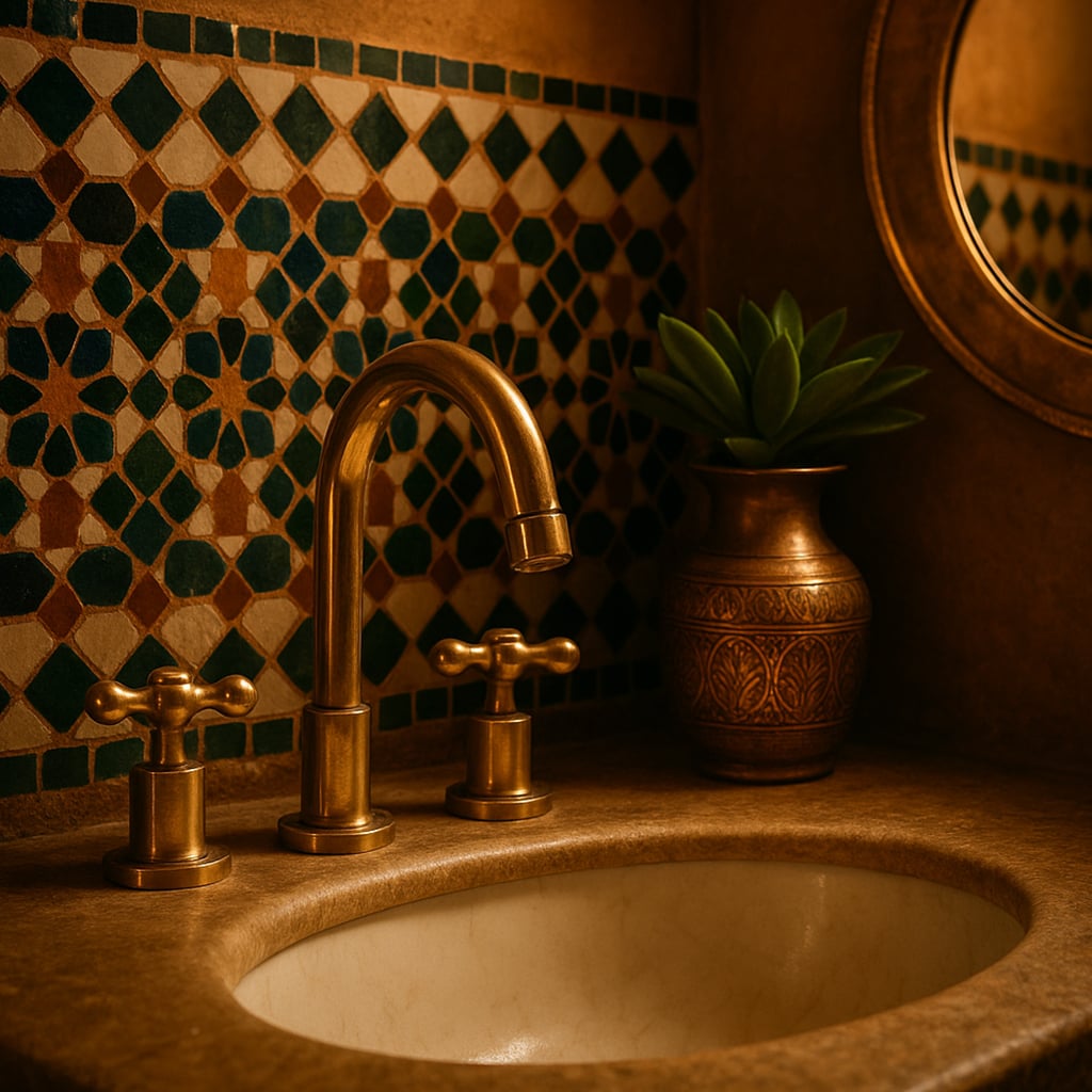 Moroccan Brass and Copper Fixtures for Kitchens & Baths
