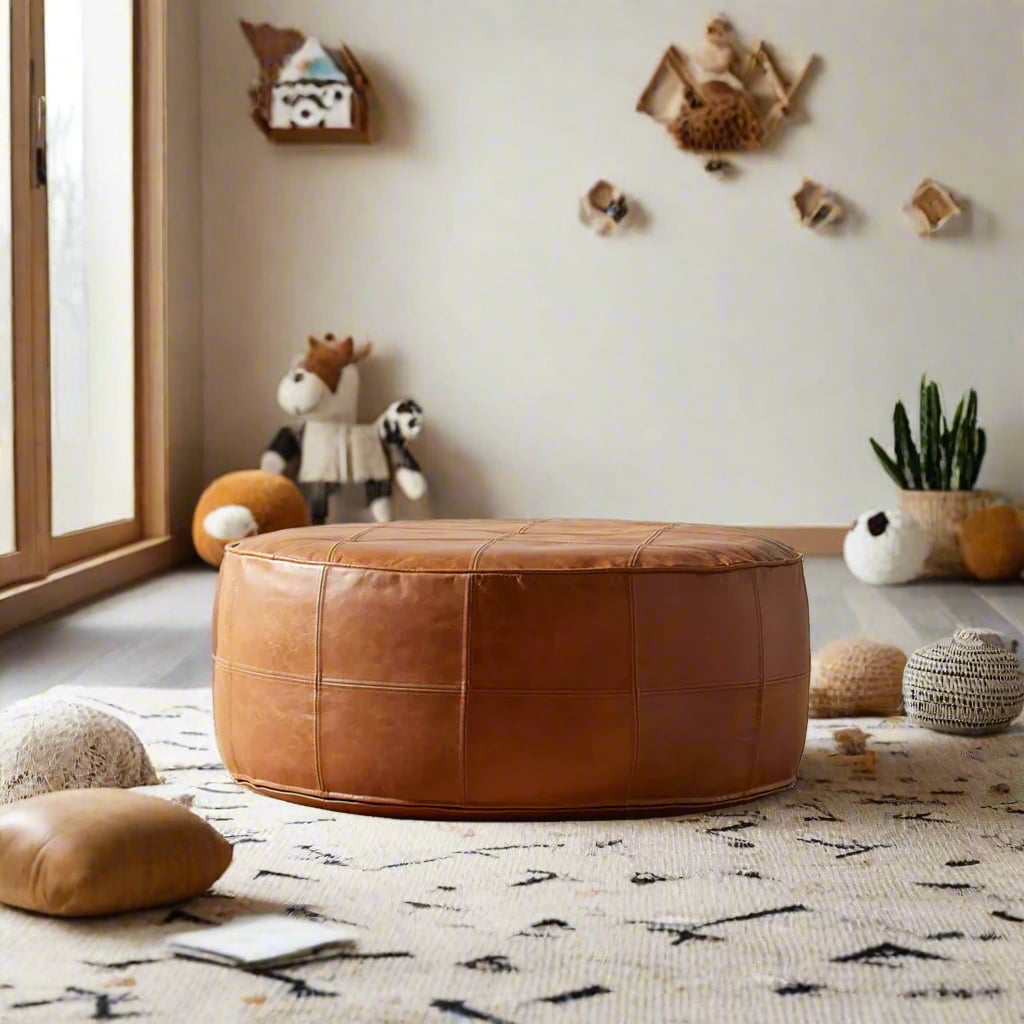 The Art of Filling a Leather Pouf