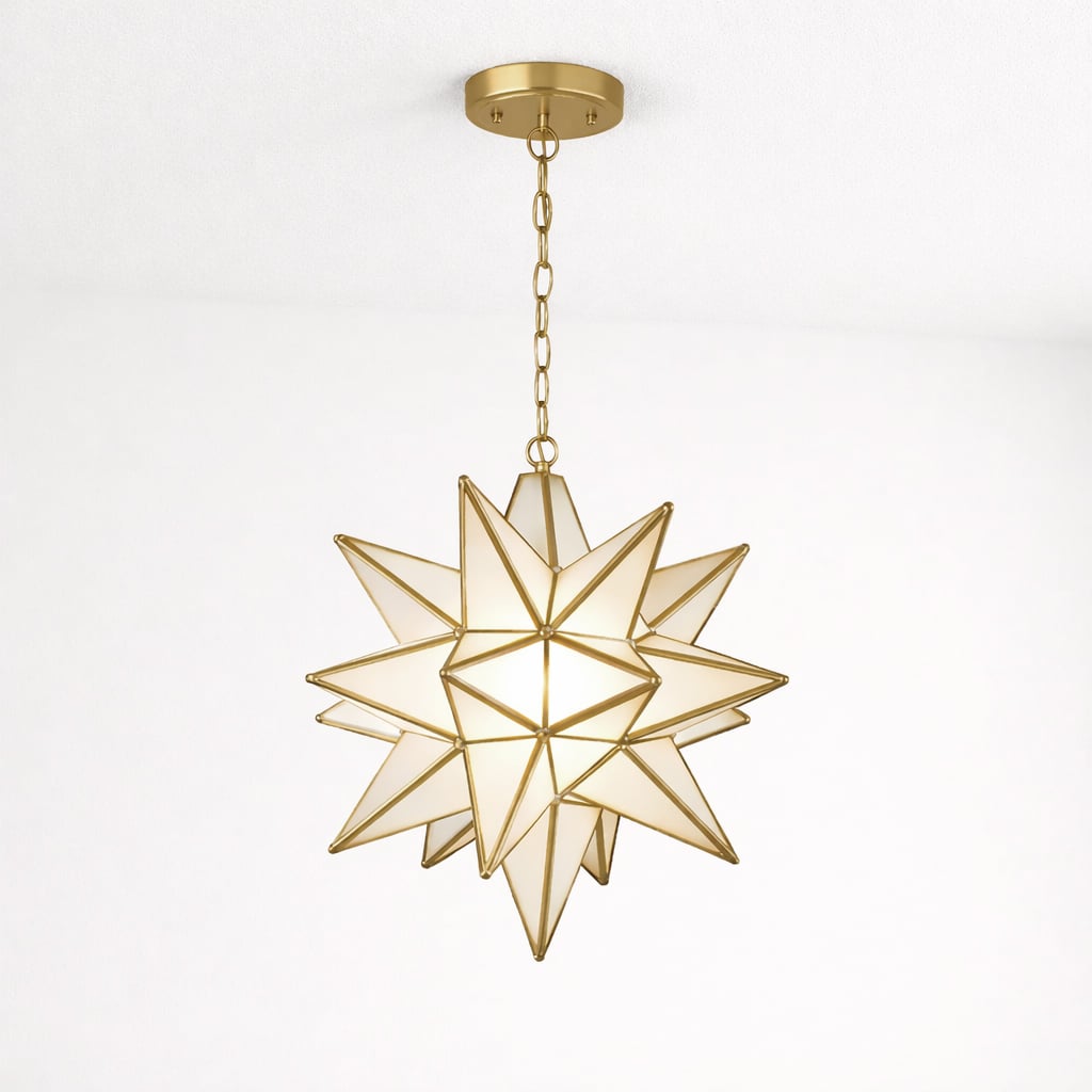 Moravian Star Brass Pendant Light – Moroccan Interior