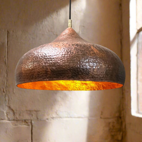 Copper Dome Pendant Light – Moroccan Interior