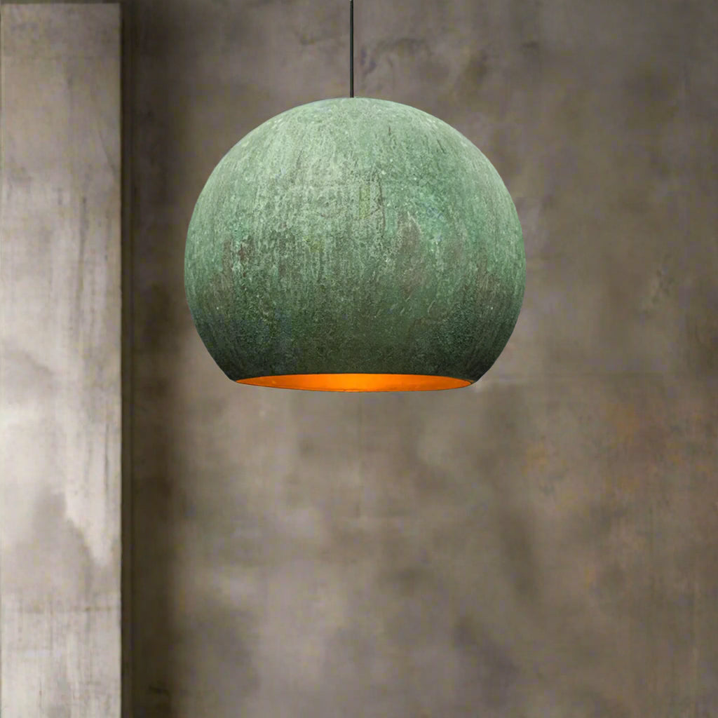 thumbnail image 2 of 7 1/16" Industrial Green Porcelain Dome Lamp Shade – Metal, Pendant Style 2 of 4
