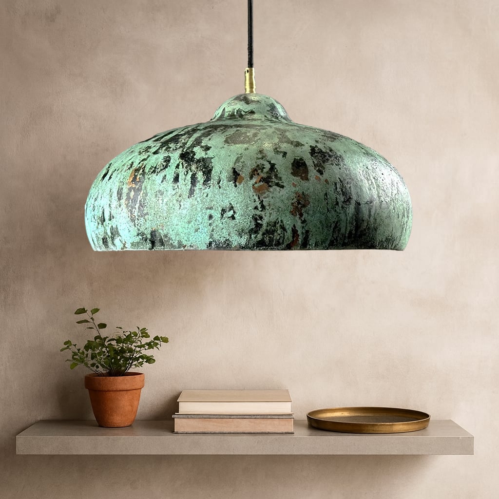 Tanirt Green Patina Copper Pendant - Moroccan Interior