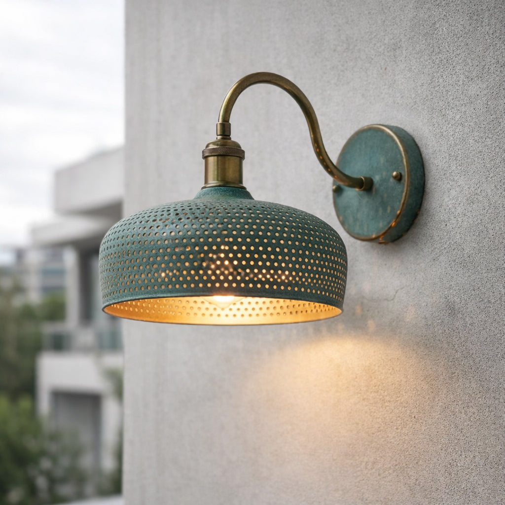 Perforated Copper Wall Sconce – Moroccan Interior