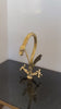 Video showing a Close-up view of the elegant Gooseneck Brass Swan Faucet, showcasing intricate handcrafted  and engraving details
