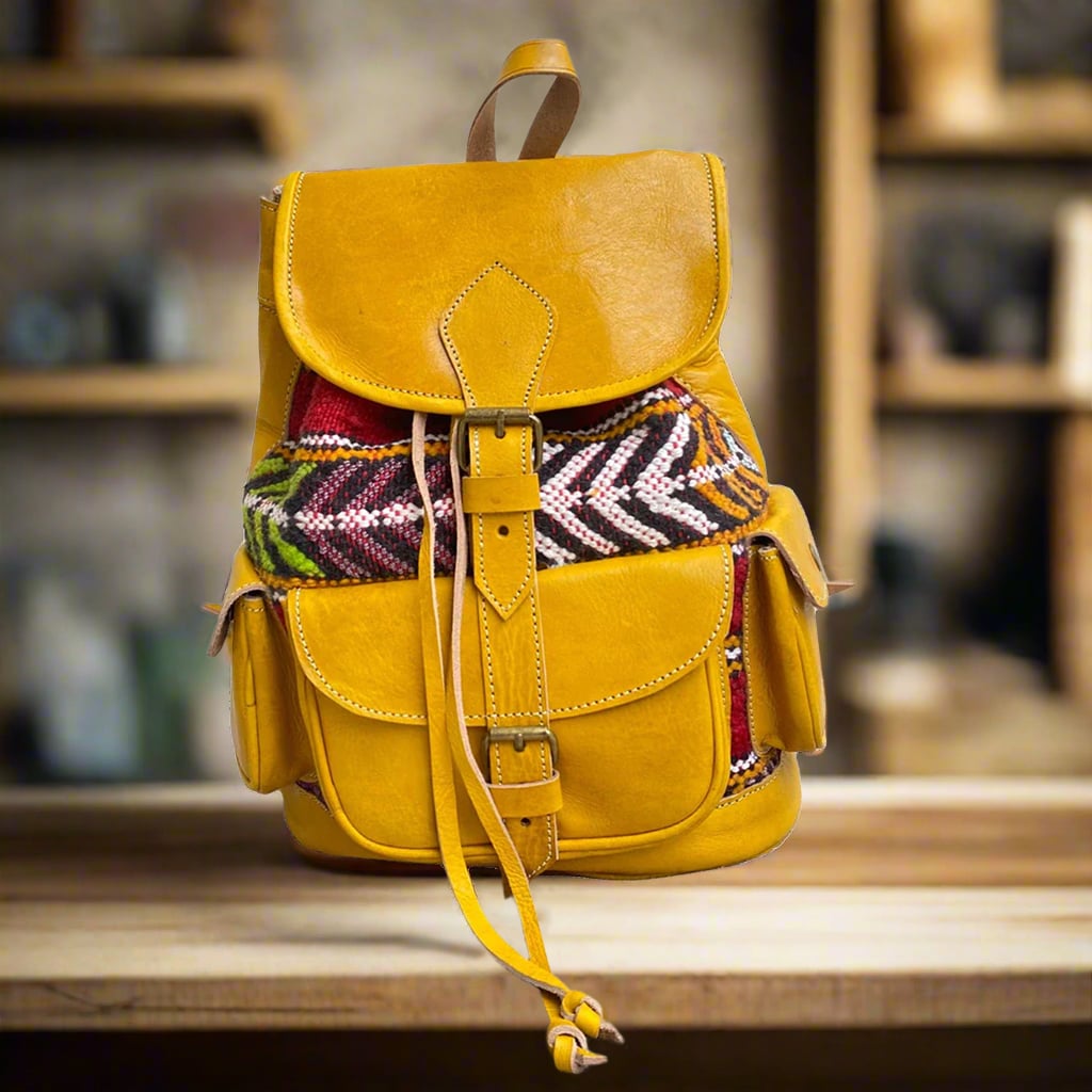 Imal Kilim Leather Backpack