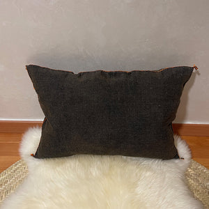 Cactus Silk Moroccan Sabra Pillow Cover Dark Brown - Moroccan Interior