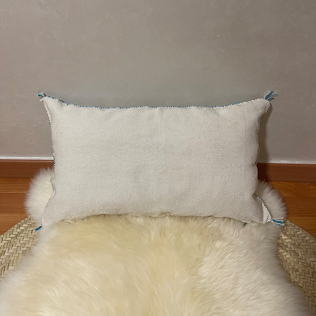 Cactus Silk Moroccan Sabra Pillow Cover Soft White - Moroccan Interior