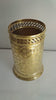 Video showing an Engraved Brass Waste Basket with white background - Moroccan Interior