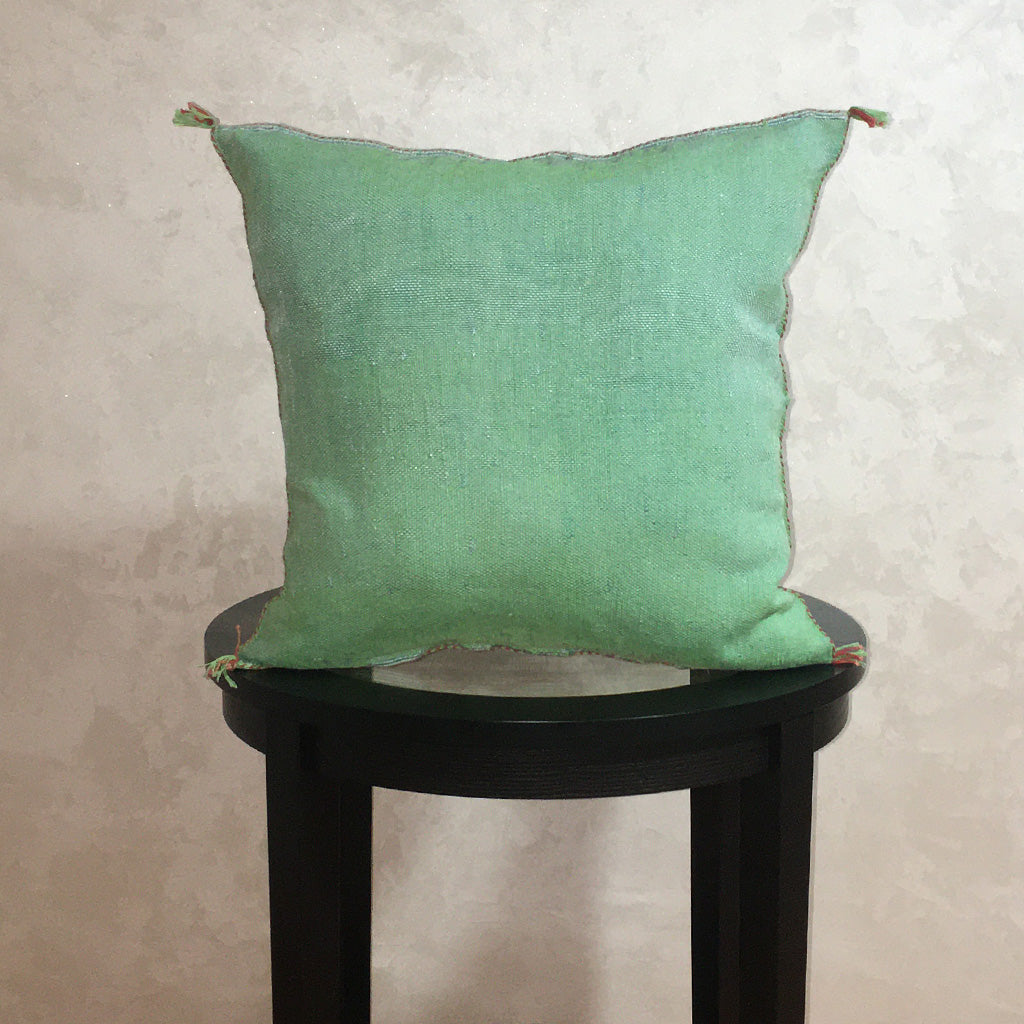 Cactus Silk Moroccan Sabra Pillow Cover Light Green - Moroccan Interior