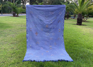 Moroccan Cactus Silk Sabra Area Rug Purple 4.3x7.7ft - Moroccan Interior