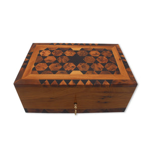 Large Lockable Jewelry Box Wooden From Thuya - Moroccan Interior