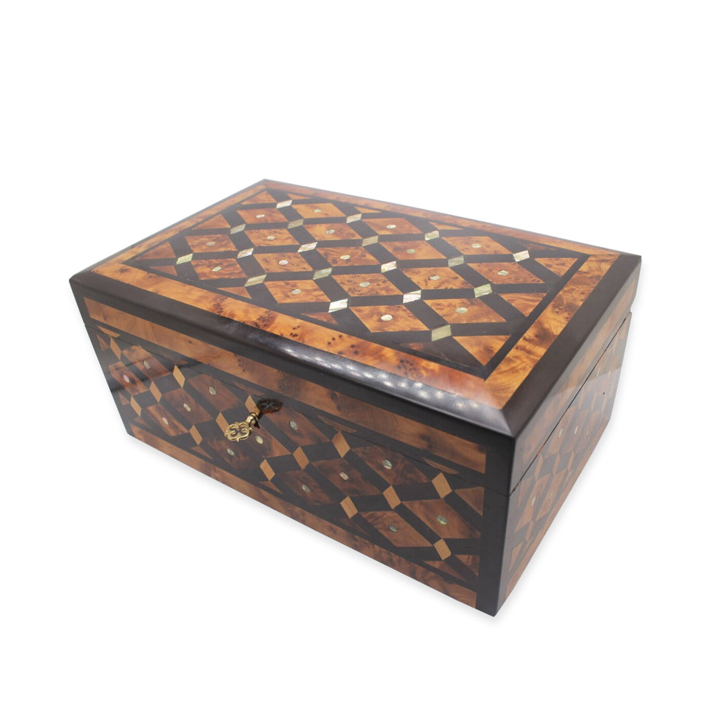 Luxurious Thuya Wood Jewelry Box - Moroccan Interior