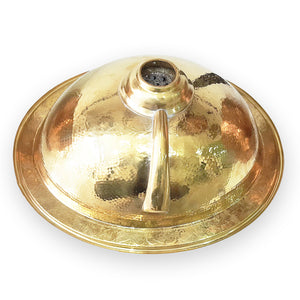 Brass Round Undermount Bathroom Vanity Sink - Moroccan Interior