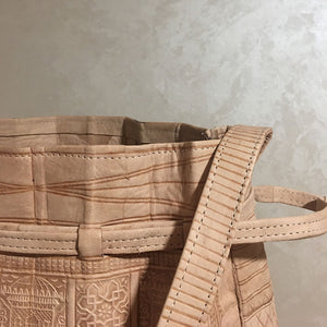 Moroccan Bohemian Leather Shoulder Bag Light Tan - Moroccan Interior