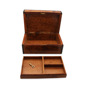 Moroccan Thuya Wood Jewelry Box With Key - Moroccan Interior