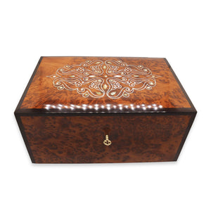 Moroccan Thuya Woode Jewelry Box Inlaid With Mother Of Pearl - Moroccan Interior