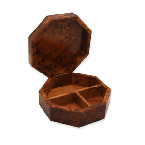Octagonal Thuya Wood Jewelry Box - Set Of 2 - Moroccan Interior