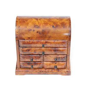 Rectangular Thuya Wood Jewelry Box With Drawer - Moroccan Interior