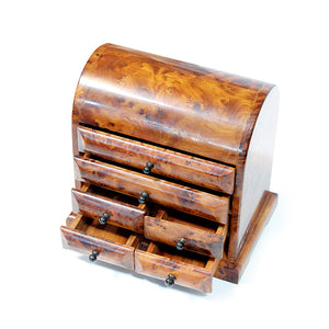Rectangular Thuya Wood Jewelry Box With Drawer - Moroccan Interior