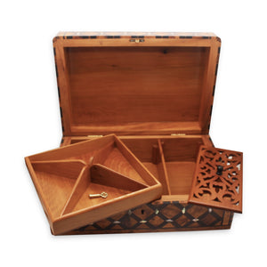 Thuya Wood Jewelry Box with Mother of Pearl Inlay