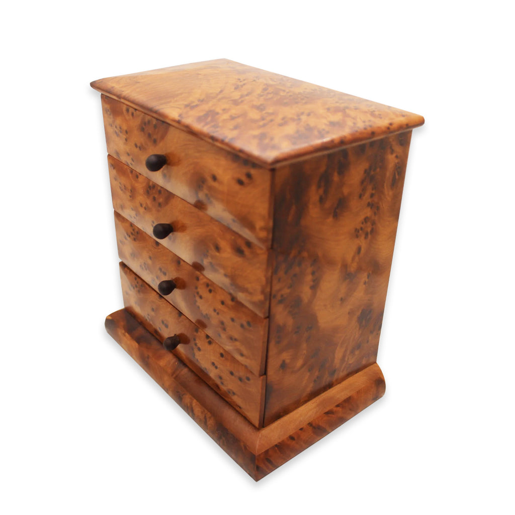 Thuya Wooden Jewelry Box With Drawers Storages - Moroccan Interior
